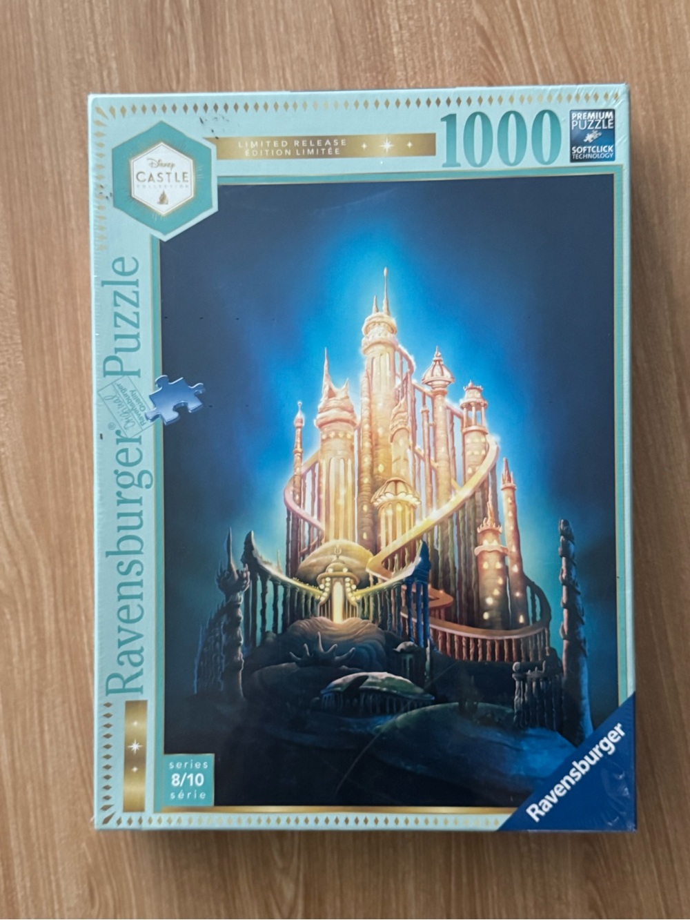 Ravensburger Disney, Little Mermaid Castle Collection 1000 piece puzzle. 8/10